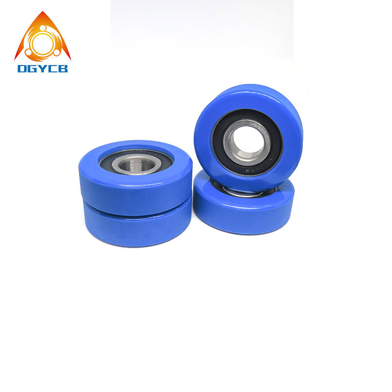 PU620465-20 PU polyurethane formed bearing 20x65x20mm rubber coated bearing pulley guide wheel PU6204